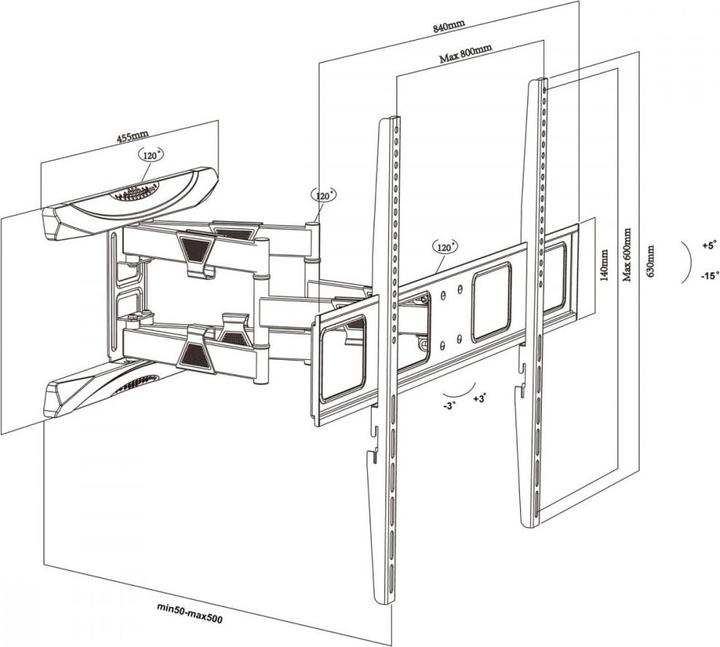 Produktbild Maclean MC-423 (Wand, 100", 80 kg)