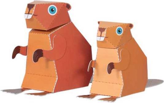 Actual product image Pukaca Paper toys. Maxi Beaver (1 x)
