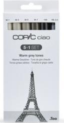 Produktbild Copic Warme Grautöne (Grau, 3 mm, 5 x)