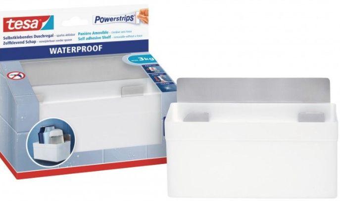 Produktbild tesa Powerstrips Waterproof Duschregal (18.5 x 11 x 20 cm)