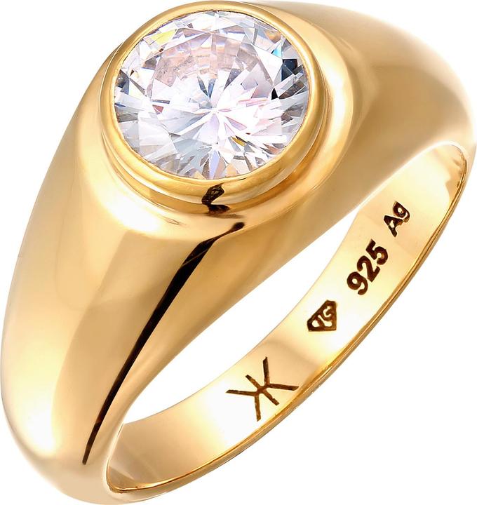 Kuzzoi Ring Zirkonia Weiss Diamantschliff 925 Sterling Silber Unisex (60)