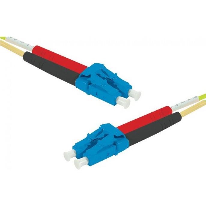 Exertis Connect LWL Patchkabel Eco, 9/125 µm, OS2-Faser, LC Duplex Stecker/Stecker, gelb, 1,0 m UPC UPC-Schliff (CAT6, 1...
