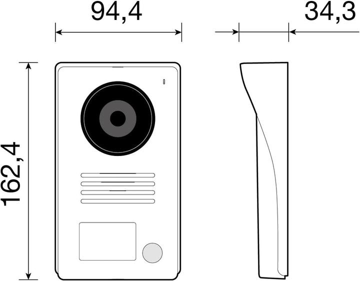 Actual product image Vimar Video Door Intercom, Hands-Free, Color LCD, Expandable System, Intercom Function