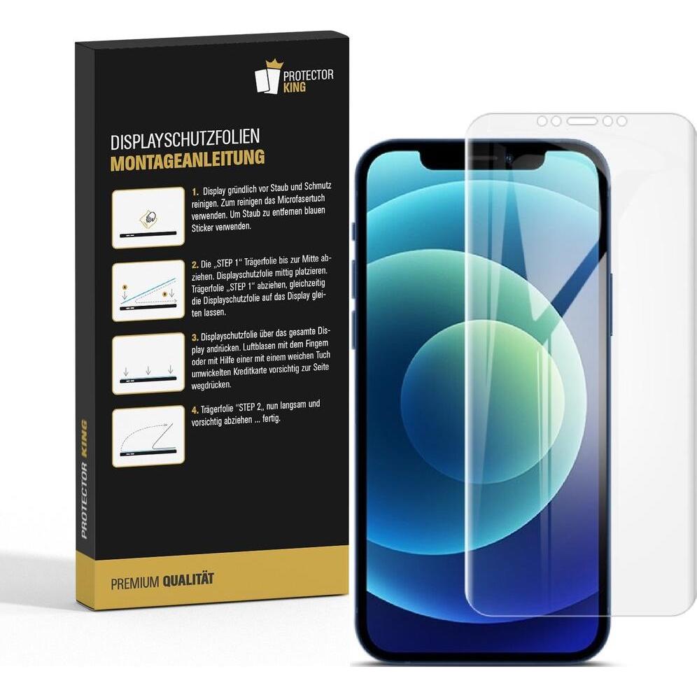 Thumbnail - Protectorking 2x Premium Displayschutzfolie 3D KLAR (2 Stück, Apple iPhone 12 Pro Max), Smartphone Schutzfolie