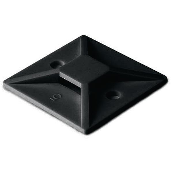 HellermannTyton, Kabelbinder, Befestigungssockel MB5A3 schwarz (Befestigungsschlaufen, 38 mm, 100 Stk.)