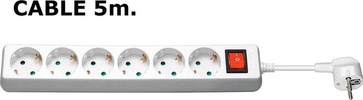 Produktbild MicroConnect Verlängerungsschnur (6 x, CEE 7/7, 5 m)