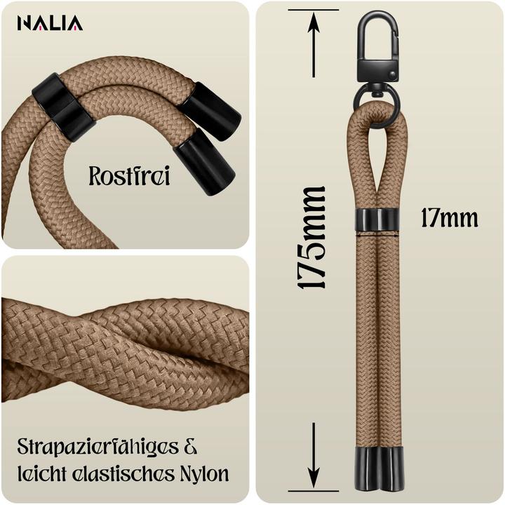 Actual product image Nalia Wristy Lanyard Handykette – Universal Trageband für Smartphones – Verstellbar, Soft & Elastisch