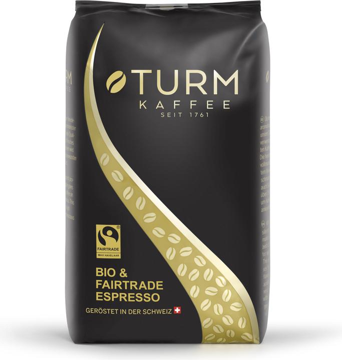 Turm Kaffee Bio & Fairtrade Espresso (1000 g, Dunkle Röstung)