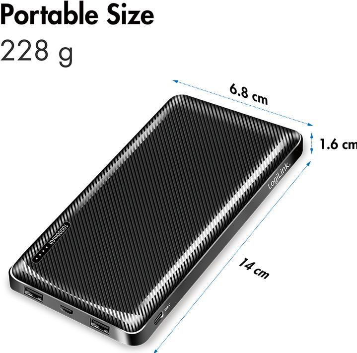 Produktbild LogiLink PA0328RF (10000 mAh, 12 W, 37 Wh)