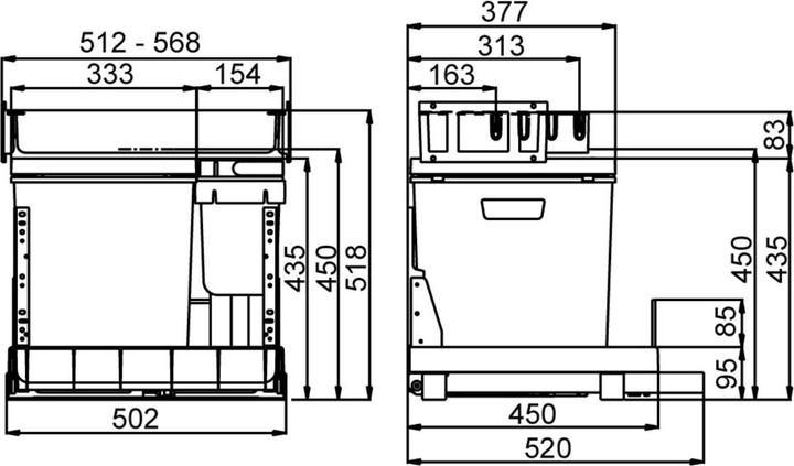 Produktbild Müllex Boxx55/60-R Bio (35 l)