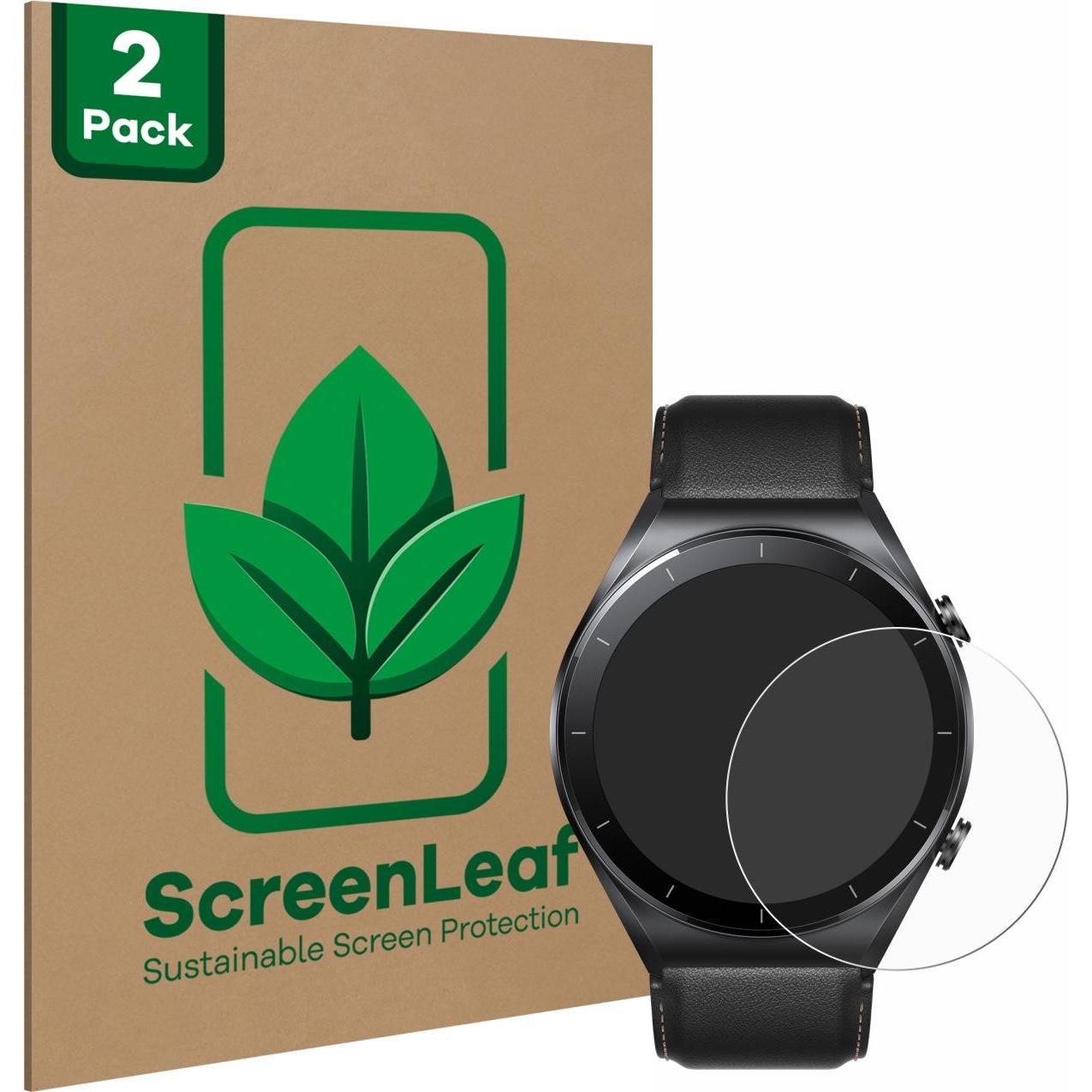 ScreenLeaf Schutzfolie nachhaltiger Displayschutz Displayschutzfolie Folie Klar Transparent, Smartwatch Schutzfolie, Tra...