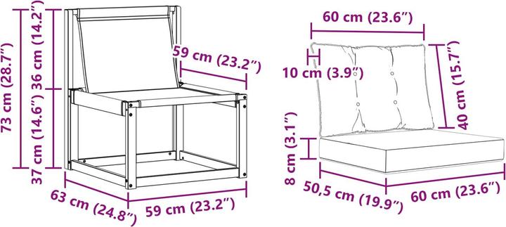 Produktbild vidaXL Outdoor-Sofa
