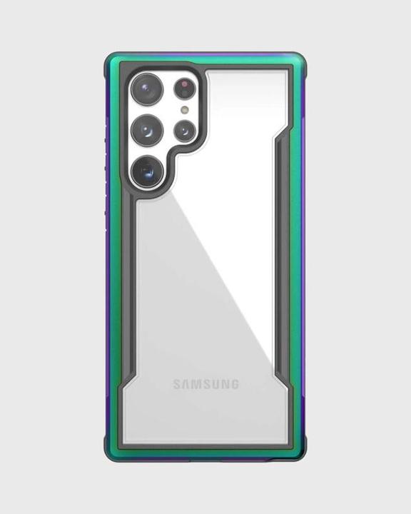Produktbild Samsung Galaxy S22 Ultra - Raptic/X-Doria Defense Shield Case mit iridescent Rahmen (Samsung Galaxy S22 Ultra)