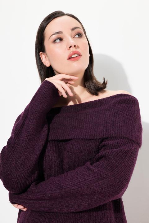Produktbild Ulla Popken Pullover, Schulterausschnitt, Langarm, weicher Feinstrick (50, 52)