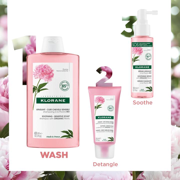 Produktbild Klorane Beruhigendes Shampoo mit BIO-Pfingstrose (200 ml, Flüssiges Shampoo)
