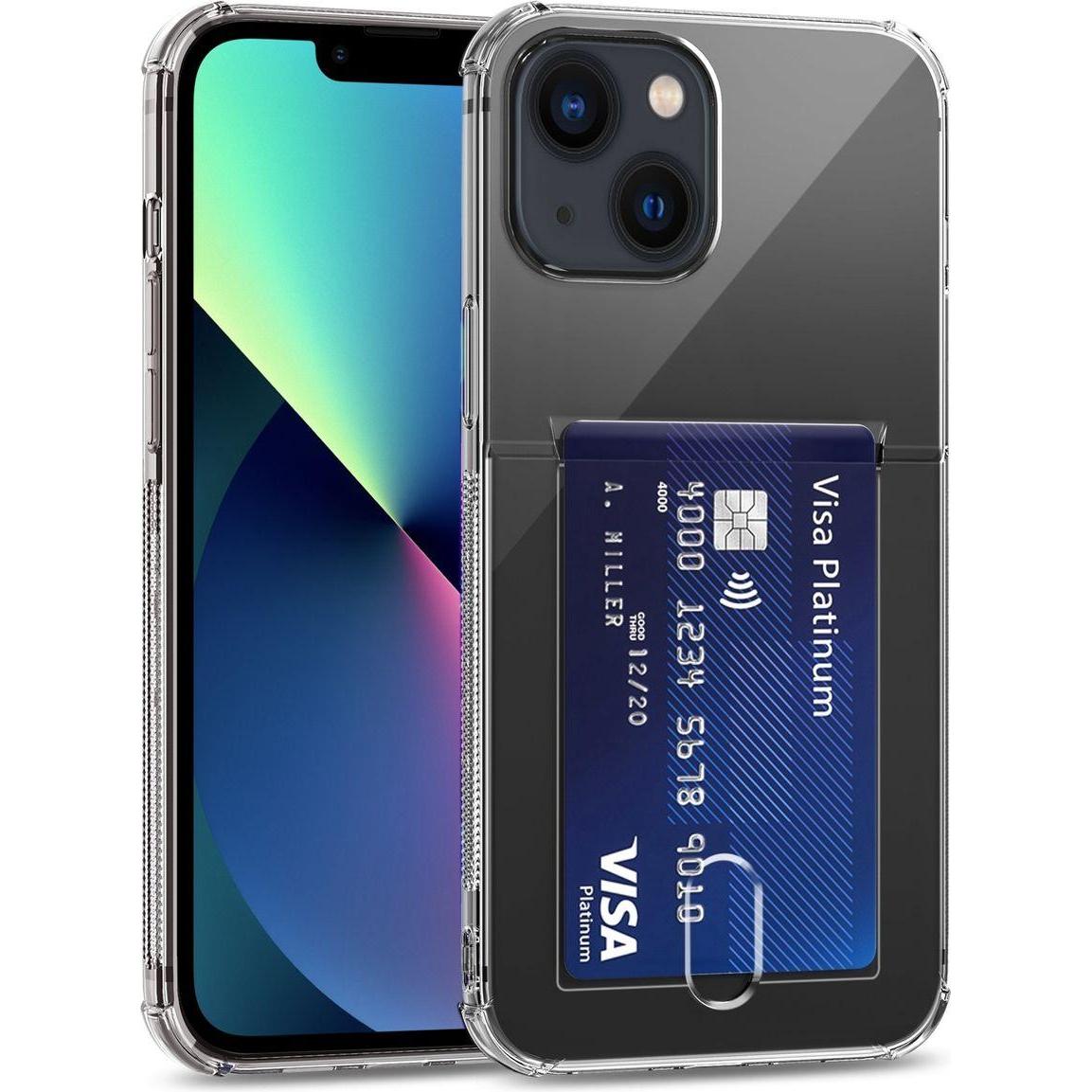 König Design Hülle Handy Schutz für Apple iPhone 12 13 14 Serie Case Cover Bumper Kartenfach (Apple iPhone 14 Plus), Sma...