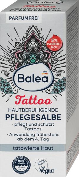 Produktbild dm Balea Tattoopflege Hautberuhigende Pflegesalbe (50 ml)