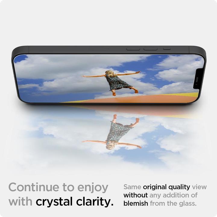 Actual product image Spigen iPhone 12 mini glass tR EZ Fit (2Pack) (2 Piece, Apple iPhone 12 mini)