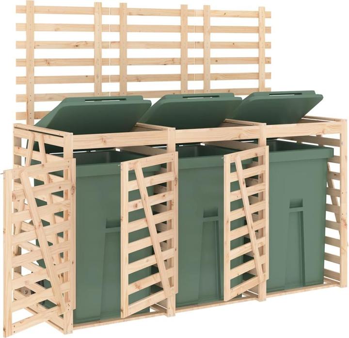 Actual product image vidaXL Mülltonnenbox für 3 Tonnen