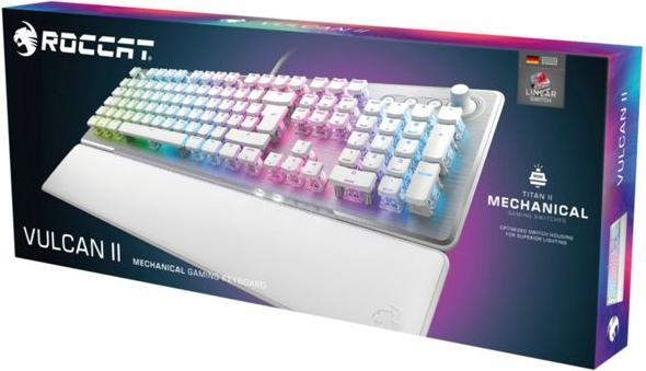 Produktbild Roccat Vulcan II, weiss Gaming-Tastatur, roter Schalter (DE)
