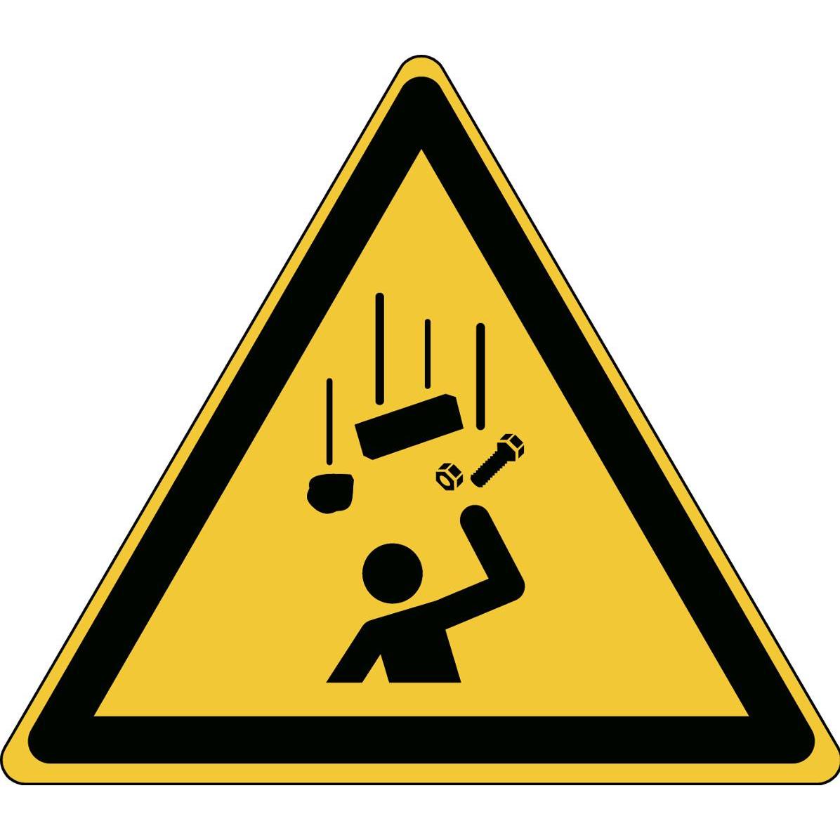 Brady ISO-Sicherheitsschild - Herabfallende Gegenstände (PIC W035-TRI 100-PP-CRD/1)