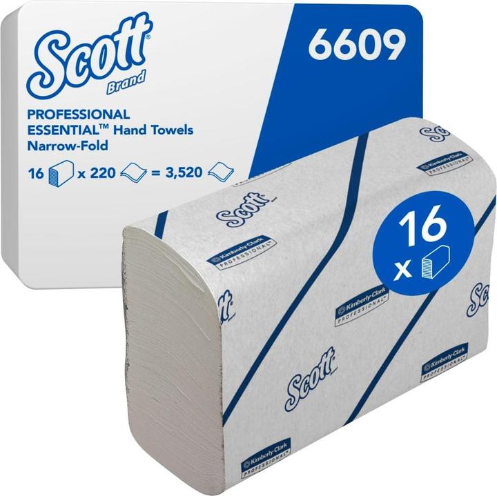 Scott Sports Folded towels Scott 6636 White 2-ply (12x)