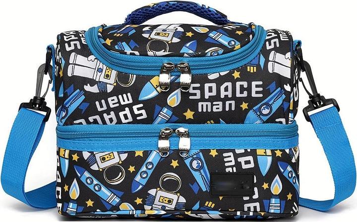 Produktbild Only-Bags.Store Dinosaurier Print Lunch Bag - Hand waschbar, rechteckig, Tier-Thema, Küche Lagerung, Reise