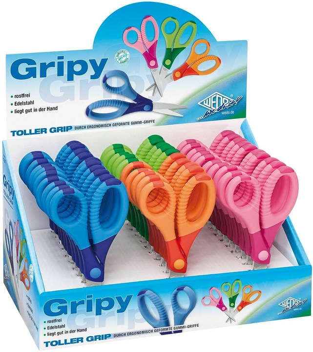 Produktbild Wedo Kinderschere Gripy Display mit 30 Kinderscheren (13 cm)