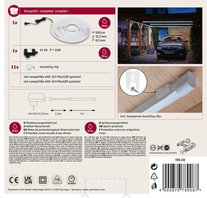 Productafbeelding Paulmann LED-strip SimpLED Outdoor 6500 K, 5 m set (Daglicht, 500 cm, Interieur, Buiten)