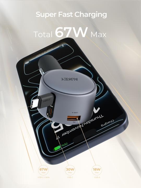 Produktbild Aukey PATHFINDER SLING - Car Charger