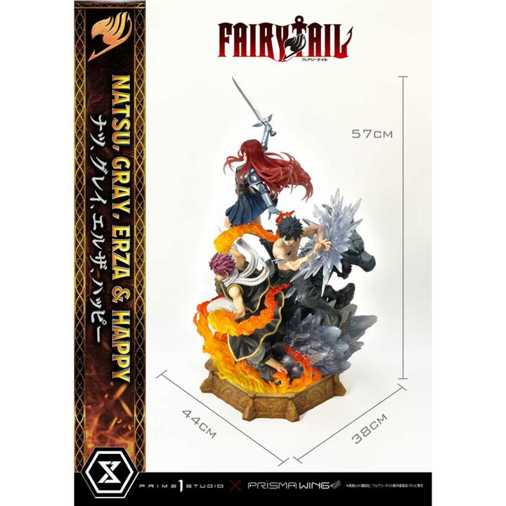 Image du produit Prime 1 Studio FAIRY TAIL -Natsu, Gray, Erza, Happy -Statue Del. Bonus Vers. 1/7 57cm