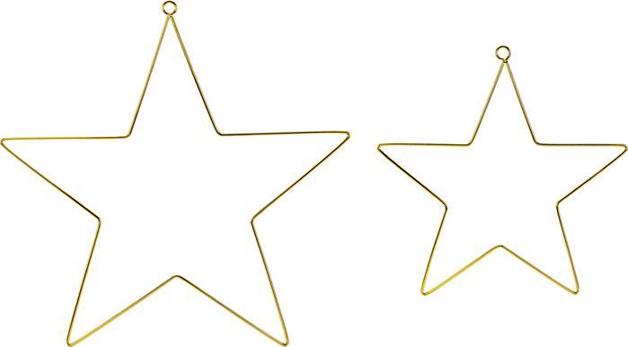 Actual product image Partydeco Metal hanging decorations Stars, mix (1 pkt / 2 pc.) (2 Piece)