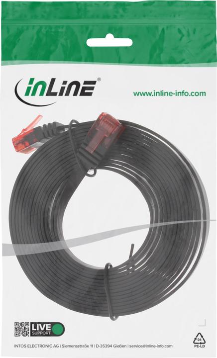 Image du produit InLine Câble patch 5m plat, U/UTP, Cat.6 (U/UTP, CAT6, 5 m)