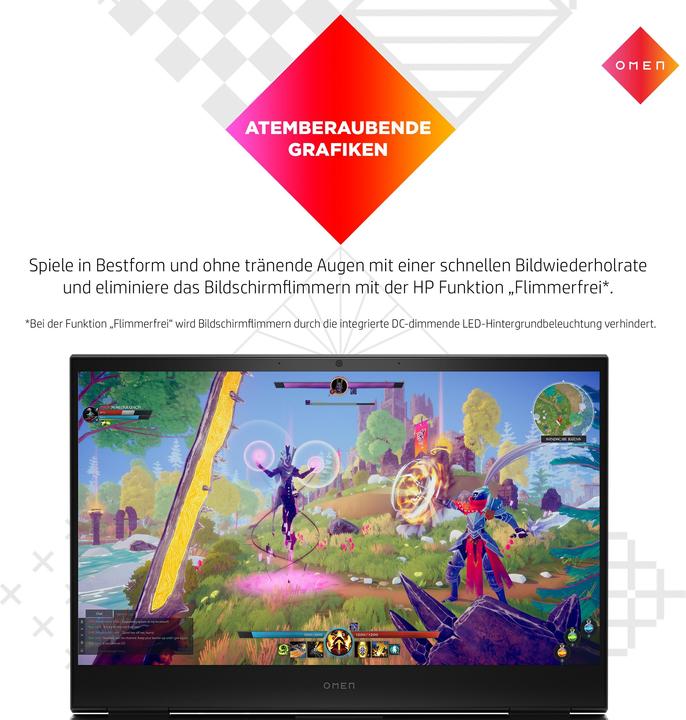 Produktbild HP Omen (16.10", 512 GB, 16 GB, DE, Intel Core i7-11800H)