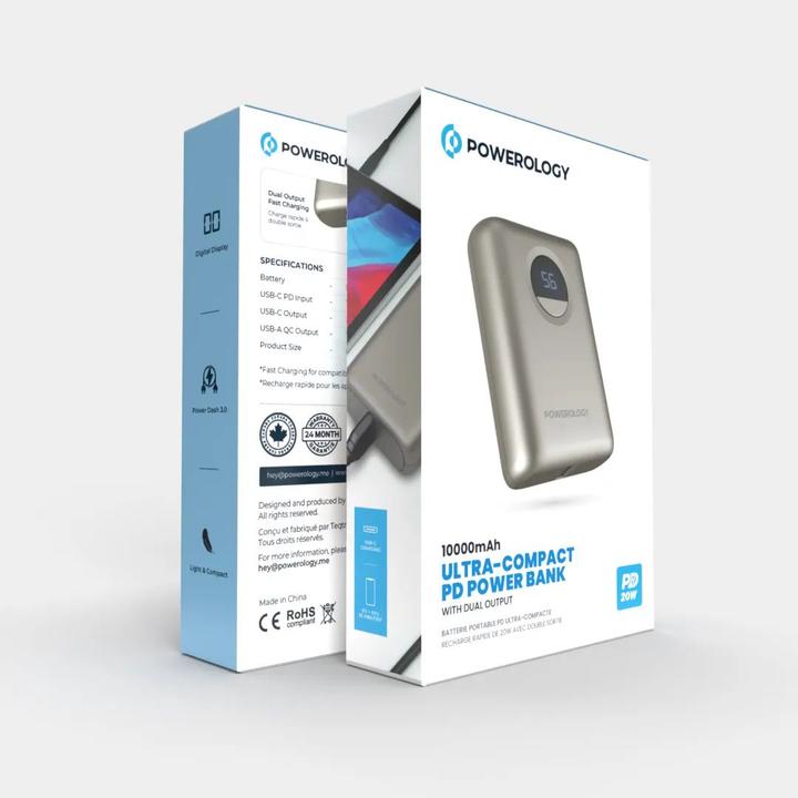 Produktbild Powerology Ultra-Compact Power Bank 10000mAh PD 20W (10000 mAh, 20 W)