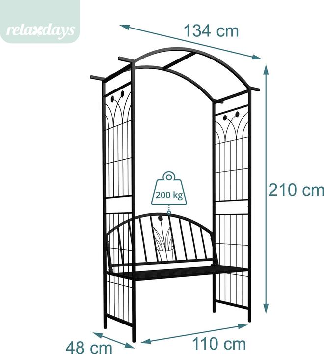 Produktbild Relaxdays Rosenbogen