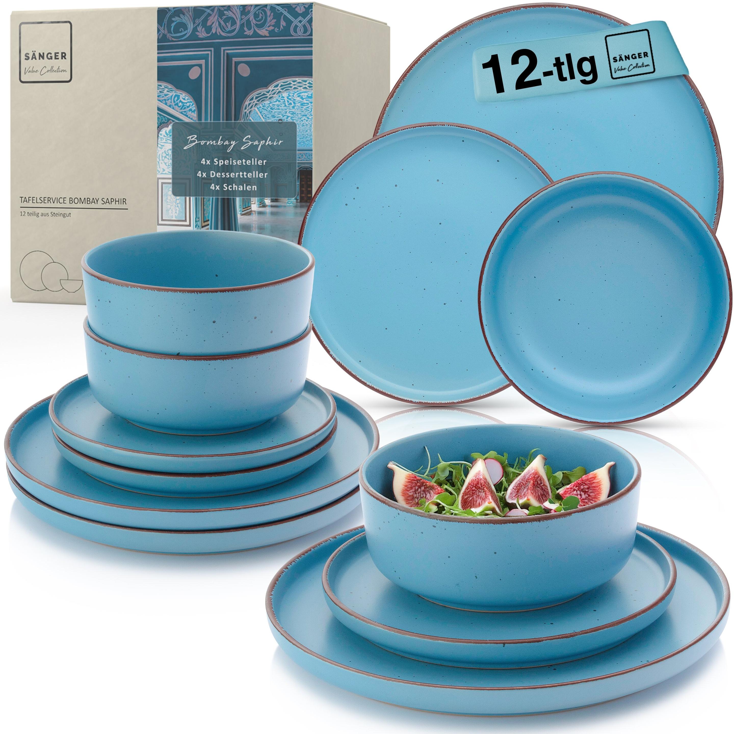 Sänger, Geschirrset, Tafelservice Bombay Saphir (4 Stück)