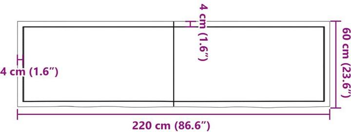 Actual product image vidaXL Tischplatte (220 x 60 cm)