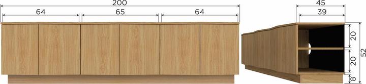 Produktbild Woood Tv-Schrank (200 x 45 x 52 cm)