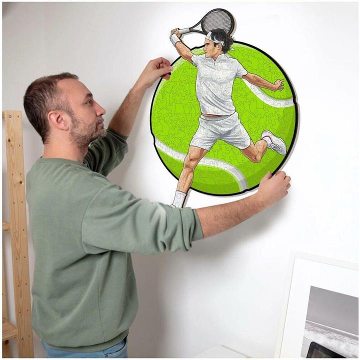 Actual product image Iconic Roger Federer - Tennis - Wooden Puzzle Size S (150 pieces) (150 pieces)