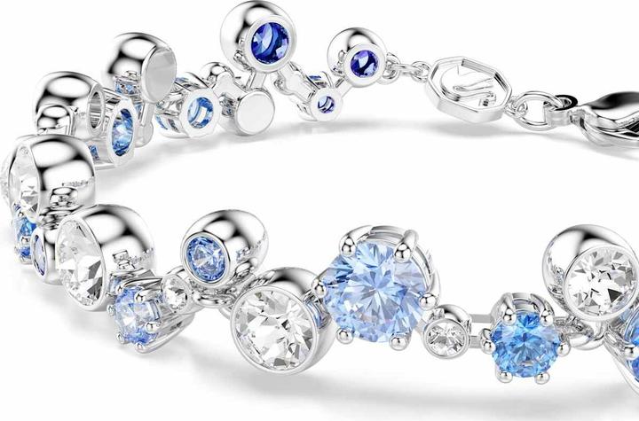 Actual product image Swarovski Constella Armband Verschiedene Schliffe Blau Rhodiniert (20 cm, Swarovski Metal)