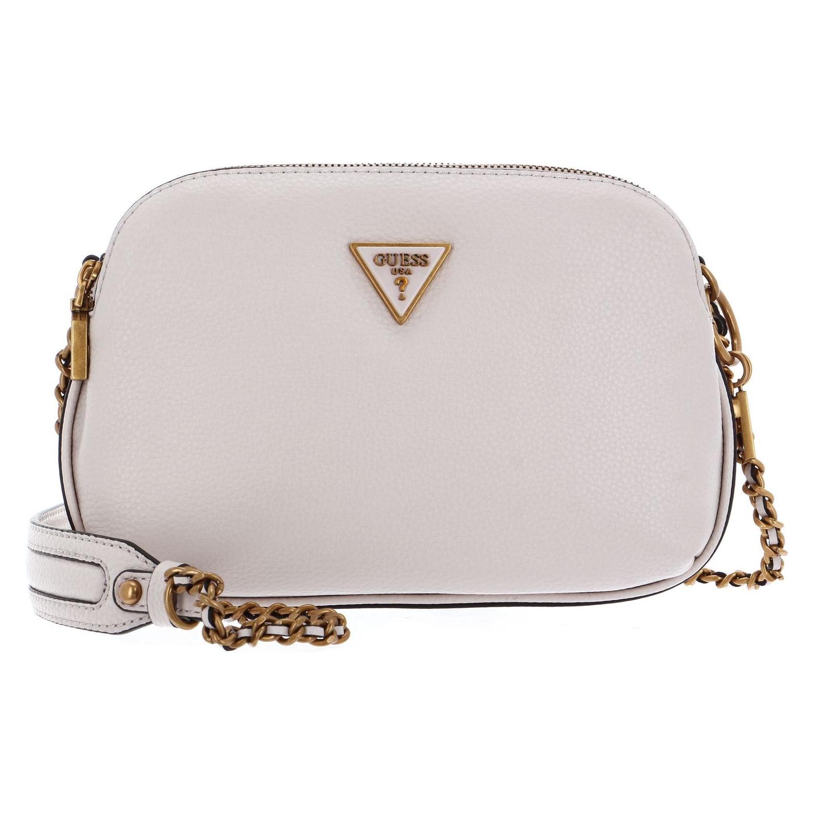 Guess, Damen, Handtasche, Becci Girlfriend Double Zip Crossbody Bag, Beige