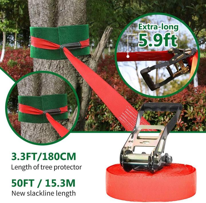 Actual product image Dripex Ninja Slackline Set mit Hindernisparcours (30m, 10 Hindernisse) (30 m)