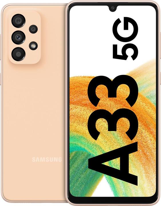 Produktbild Samsung Galaxy A33 5G EU (128 GB, Awesome Peach, 6.40", Dual SIM, 5G)