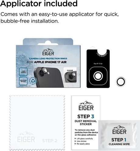 Actual product image Eiger Camera lens protection ring Mountain Glass (1 pcs., Apple iPhone Air)