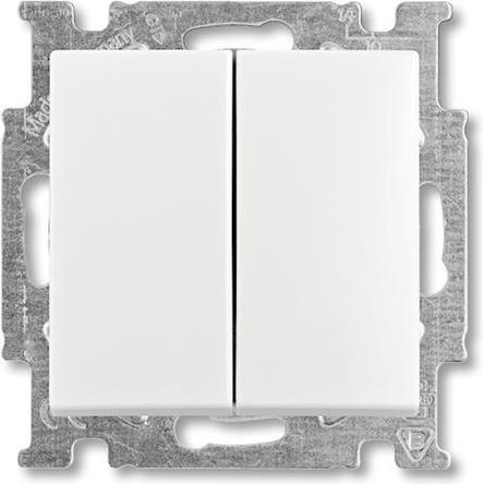 ABB, Verteilerschrank Zubehör, basic55 Kronenschalter, mattweiss, 10A, 1 Modul, Lieferung inklusive Tasten