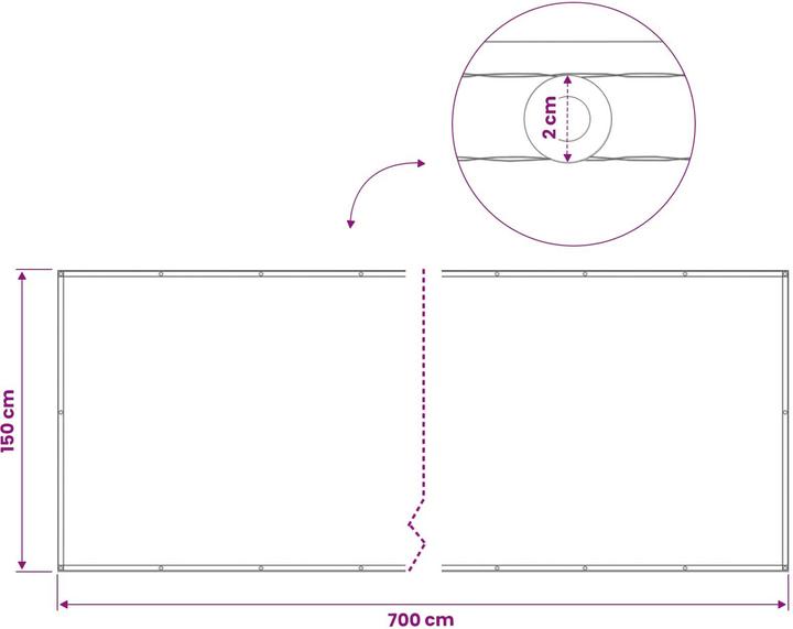 Produktbild vidaXL Balkonsichtschutz (700 cm)