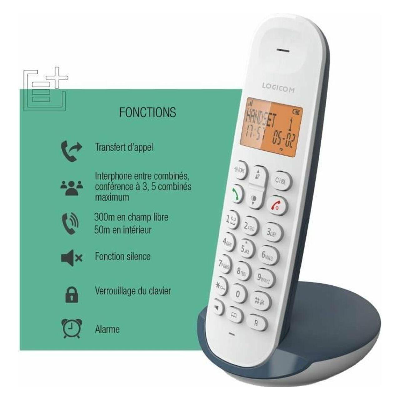 Logicom Festnetztelefon Dect Iloa 150 Solo Tafel, Telefon, Schwarz