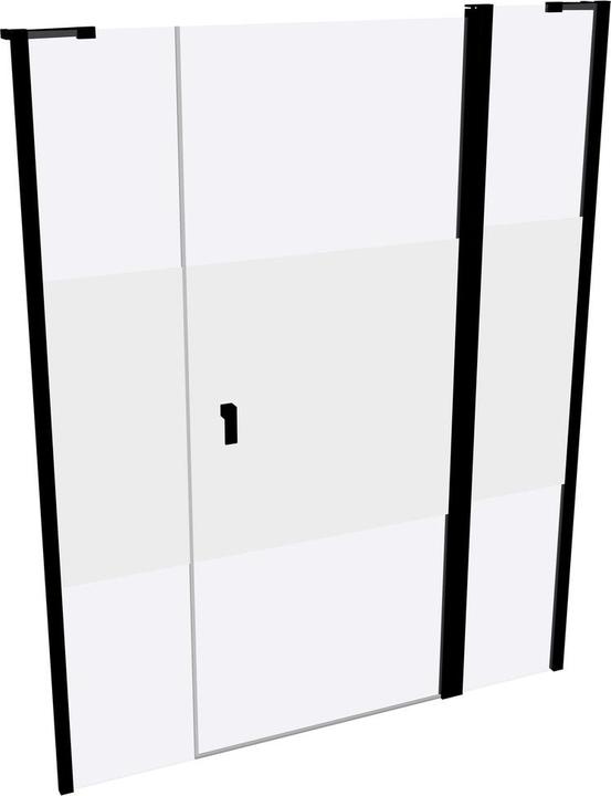 Actual product image Hüppe Design pure 4-corner swing door with fixed segment and side panel in niche, width:160cm height:200cm (211 cm, 160 cm, 200 cm)