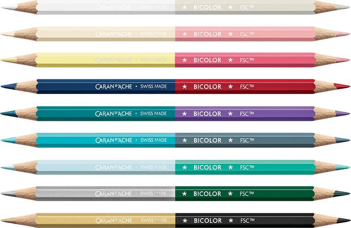 Image du produit Caran d'Ache Farbstift Bicolor Alpine Frost (9 x)